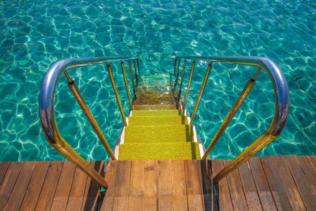 Salamis Bay Conti Resort Hotel & Casino ฟามากุสต้า ภายนอก รูปภาพ A pool ladder